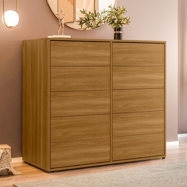 Cômoda Para Quarto Com 10 Gavetas Melinda Freijó