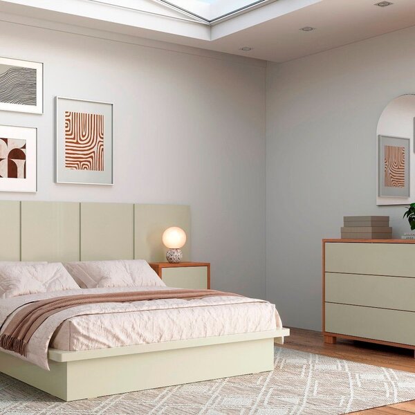 Cômoda Para Quarto Com 3 Gavetas 105cm Freijó Madeirado