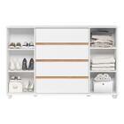 Cômoda Para Quarto Com 4 Gavetas 2 Portas E Prateleiras Evide