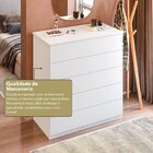 Cômoda Para Quarto Com 5 Gavetas 86,8cm X 91,5cm Compacta Bra