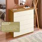 Cômoda Para Quarto Com 5 Gavetas 86,8cm X 91,5cm Compacta Fre