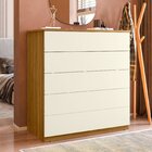Cômoda Para Quarto Com 5 Gavetas 86,8cm X 91,5cm Compacta Fre