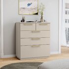 Cômoda Para Quarto Com 5 Gavetas Mdp Debai Fendi