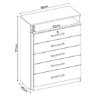 Cômoda Para Quarto Com 5 Gavetas Triunfo Branco Demóbile