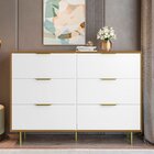 Cômoda Para Quarto Com 6 Gavetas 135cm X 102cm Safira Freijó/