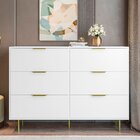 Cômoda Para Quarto Com 6 Gavetas 135x102cm Safira Branco