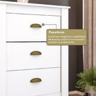 Cômoda Para Quarto Com 6 Gavetas Floratta Branco