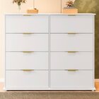 Cômoda Para Quarto Com 8 Gavetas 135x111cm Florença Branco