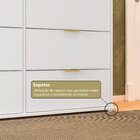 Cômoda Para Quarto Com 8 Gavetas 135x111cm Florença Branco