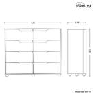 Cômoda Para Quarto Com 8 Gavetas Doble Flex Com Pés Nature Ti