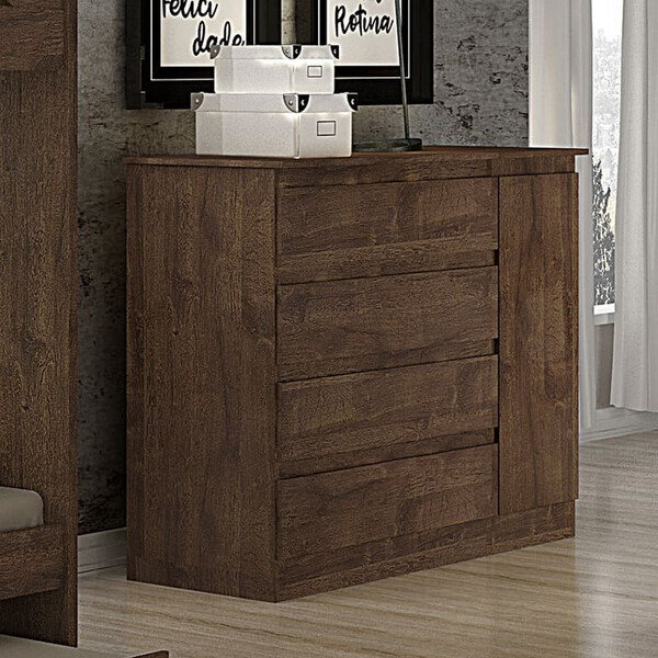 Cômoda Para Quarto Com Sapateira 4 Gavetas - 045-canion - Sta