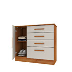 Cômoda Para Quarto Com Sapateira 4 Gavetas - Chicago-cinamomo