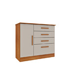 Cômoda Para Quarto Com Sapateira 4 Gavetas - Chicago-cinamomo