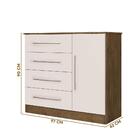 Cômoda Para Quarto Com Sapateira 4 Gavetas Malibu New Jequiti