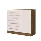 Cômoda Para Quarto Com Sapateira 4 Gavetas Malibu New Jequiti