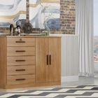 Cômoda Para Quarto Com Sapateira 5 Gavetas - Seul-cumaru - Mó