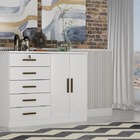 Cômoda Para Quarto Com Sapateira 5 Gavetas - Space-branco - M