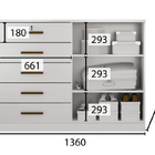 Cômoda Para Quarto Com Sapateira 5 Gavetas - Space-branco - M