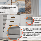 Cômoda Para Quarto Com Sapateira 5 Gavetas - Space-branco - M
