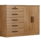 Cômoda Para Quarto Com Sapateira 5 Gavetas - Space-cumaru - M