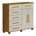 Cômoda Para Quarto Com Sapateira 6 Gavetas - São Paulo-freijó