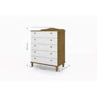 Cômoda Para Quarto De Bebê 5 Gavetas Encanto Incabrás Móveis