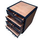 Cômoda Para Quarto De Madeira Cor Canela E Ferro Cor Preto -