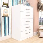 Cômoda Para Quarto Em Mdp Com 5 Gavetas Yescasa Branco