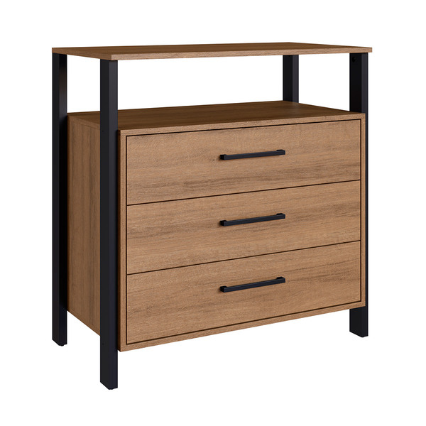 Cômoda Para Quarto Escritório Estilo Industrial 85 X 87 Cm 3