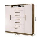 Cômoda Para Quarto Grande Com Cabideiro Mega Jequitibá Off Wh