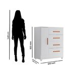 Cômoda Para Quarto Infantil 4 Gavetas 1 Porta Com Pés Lite Br