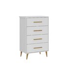 Cômoda Para Quarto Infantil Magia Espresso Móveis Branco