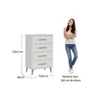 Cômoda Para Quarto Infantil Magia Espresso Móveis Branco