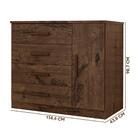 Comoda Para Quarto Jacarandá 4 Gavetas Zanzini Genova Plus