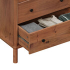 Cômoda Para Quarto Madeira 6 Gavetas Moderna Apoana Castanho