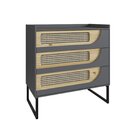 Cômoda Para Quarto Mdf/mdp Com 3 Gavetas Apolo