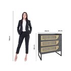 Cômoda Para Quarto Mdf/mdp Com 3 Gavetas Apolo