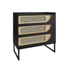 Cômoda Para Quarto Mdf/mdp Com 3 Gavetas Apolo