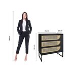 Cômoda Para Quarto Mdf/mdp Com 3 Gavetas Apolo