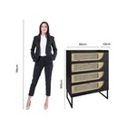Cômoda Para Quarto Mdf/mdp Com 4 Gavetas Apolo