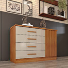 Cômoda Para Quarto Ripada 1 Portas 4 Gavetas - Barcelona-cina