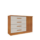 Cômoda Para Quarto Ripada 1 Portas 4 Gavetas - Barcelona-cina