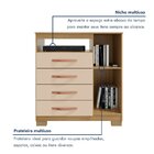 Cômoda Para Quarto Sapateira 1 Porta 4 Gavetas Nicho Itapema