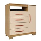 Cômoda Para Quarto Sapateira 1 Porta 4 Gavetas Nicho Itapema