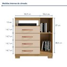 Cômoda Para Quarto Sapateira 1 Porta 4 Gavetas Nicho Itapema