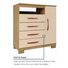 Cômoda Para Quarto Sapateira 1 Porta 4 Gavetas Nicho Itapema