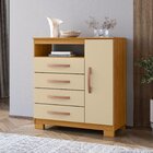 Cômoda Para Quarto Sapateira 1 Porta 4 Gavetas Nicho Itapema