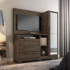 Cômoda Para Tv Até 42" 3 Gavetas 1 Porta Com Espelho Notável