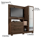 Cômoda Para Tv Até 42" 3 Gavetas 1 Porta Com Espelho Notável