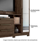 Cômoda Para Tv Até 42" 3 Gavetas 1 Porta Com Espelho Notável